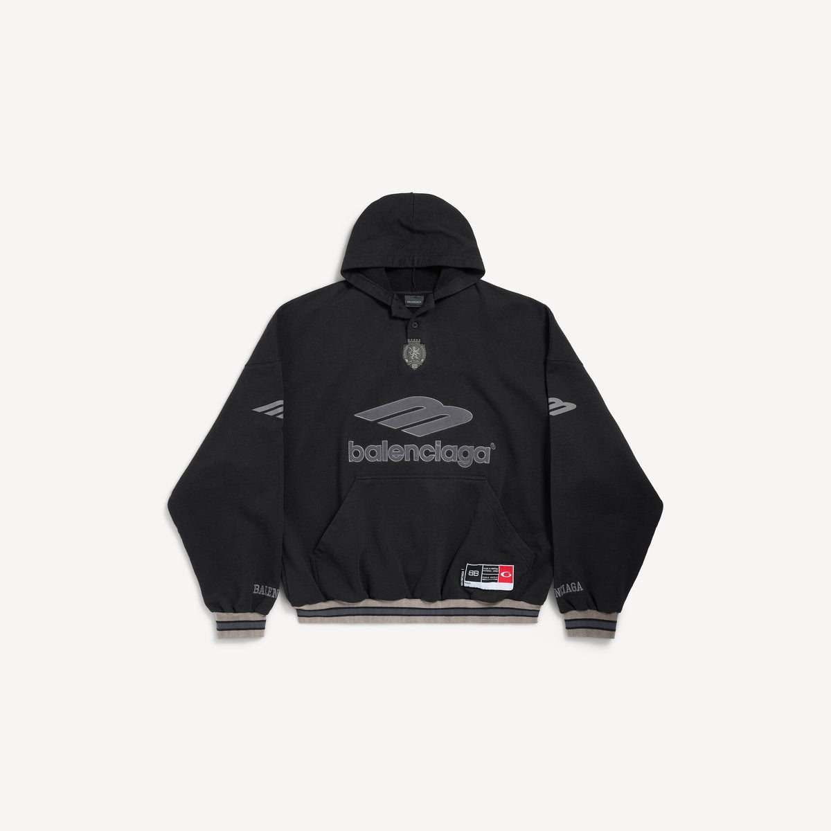 Balenciaga American Football Hoodie Black