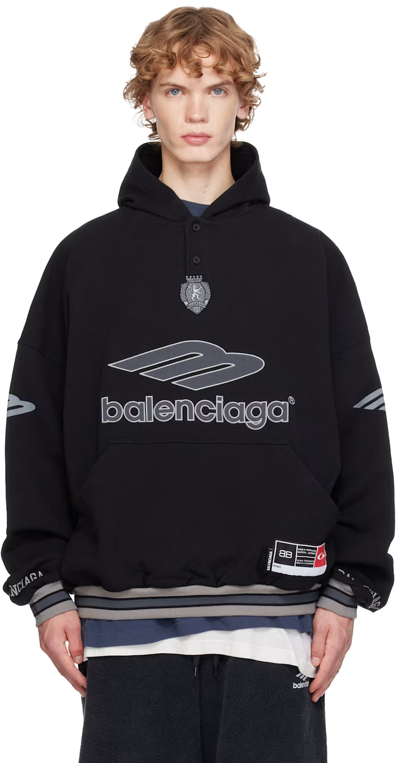 Balenciaga American Football Hoodie Black