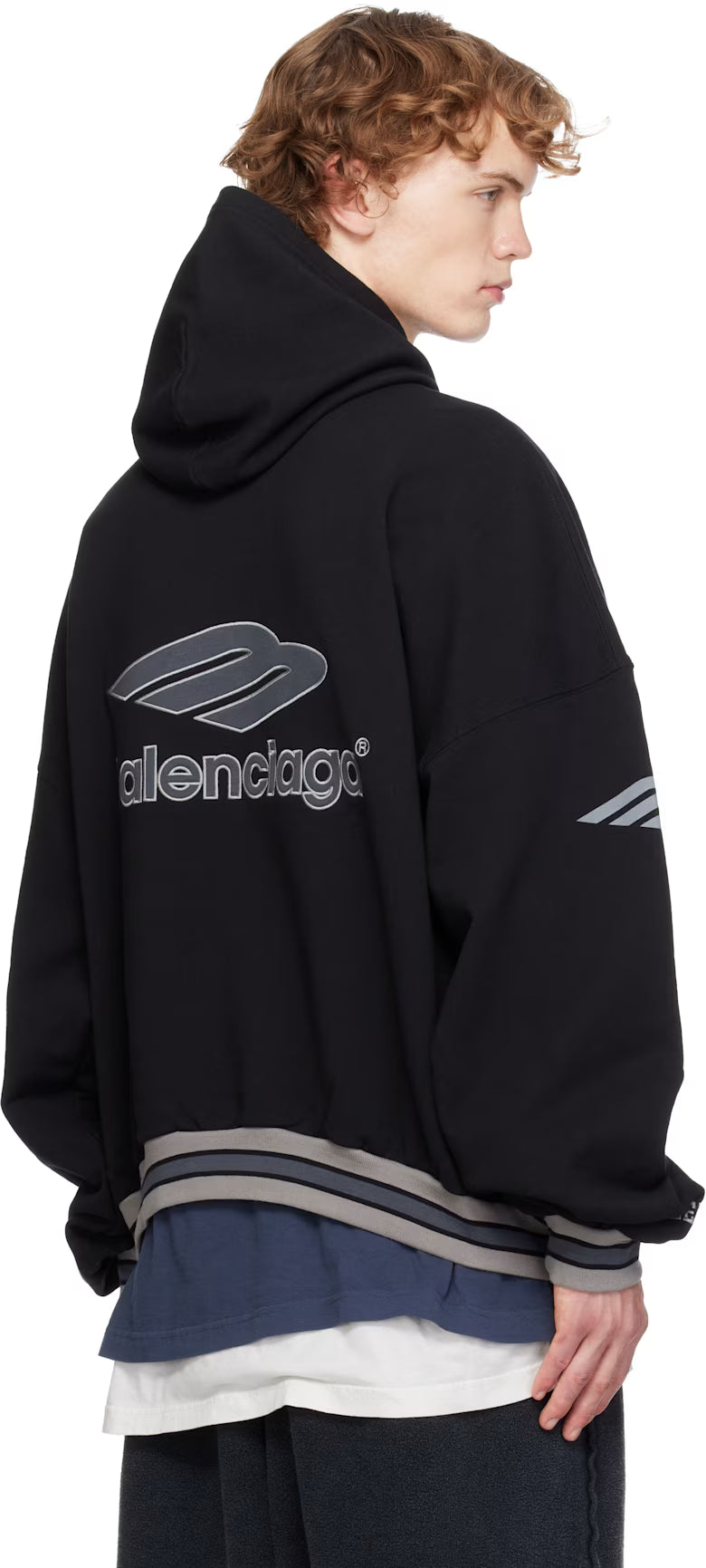 Balenciaga American Football Hoodie Black
