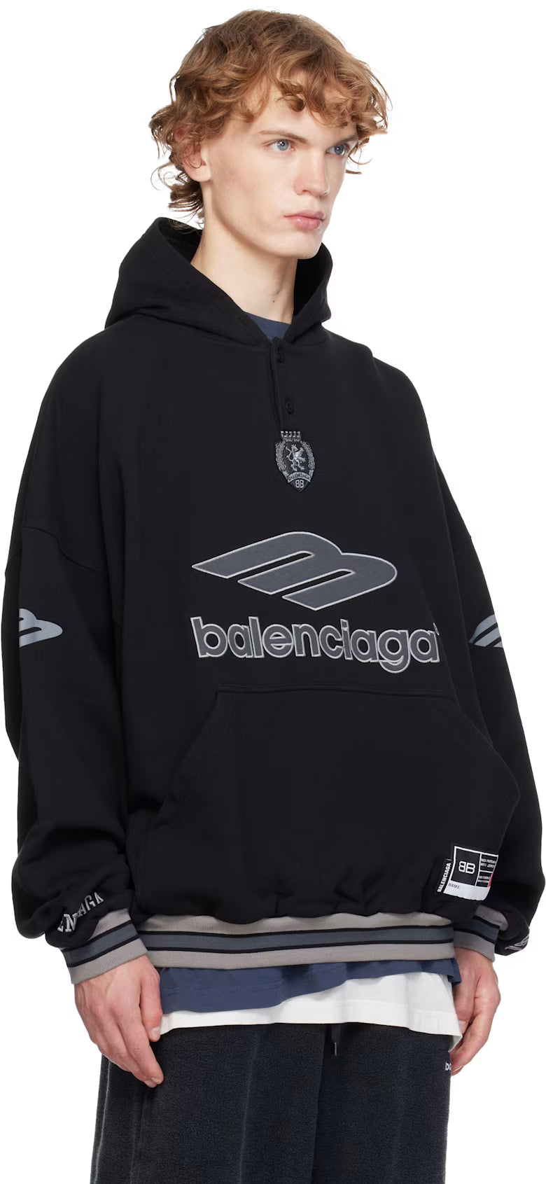 Balenciaga American Football Hoodie Black