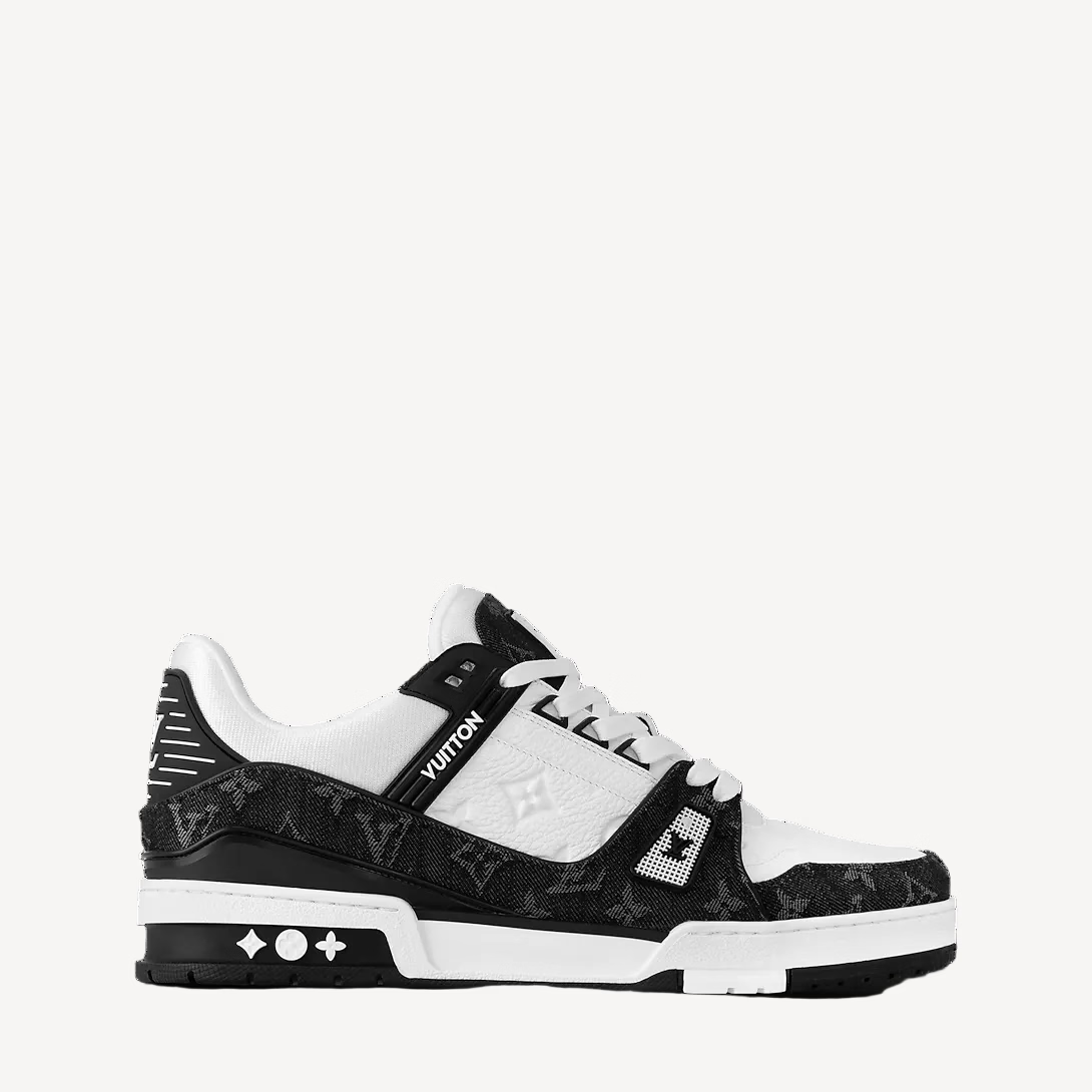 LV Trainer Sneaker Black and White
