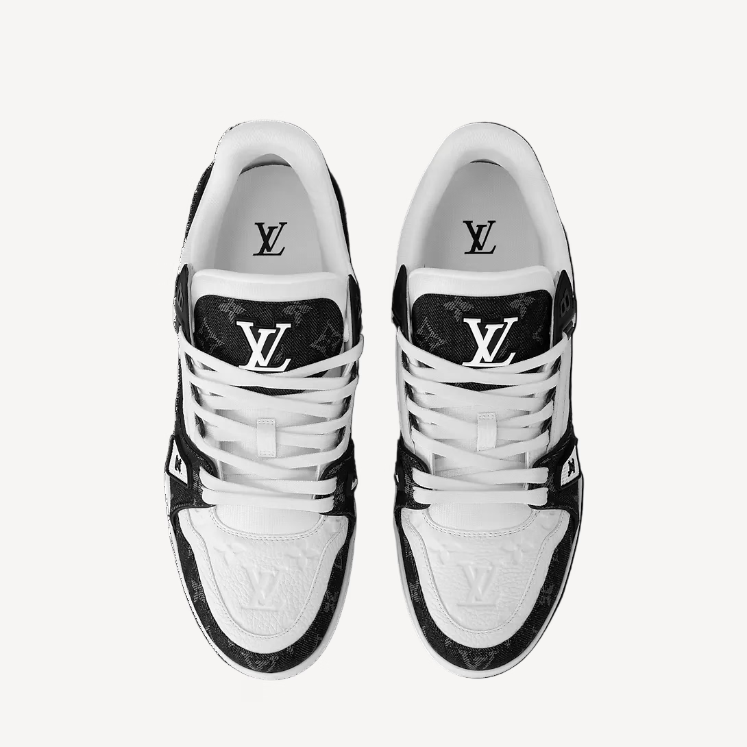 LV Trainer Sneaker Black and White